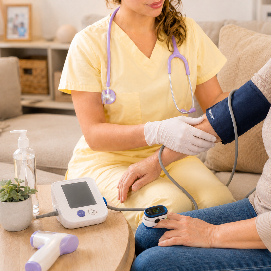 Control de signos vitales y glicemia a domicilio